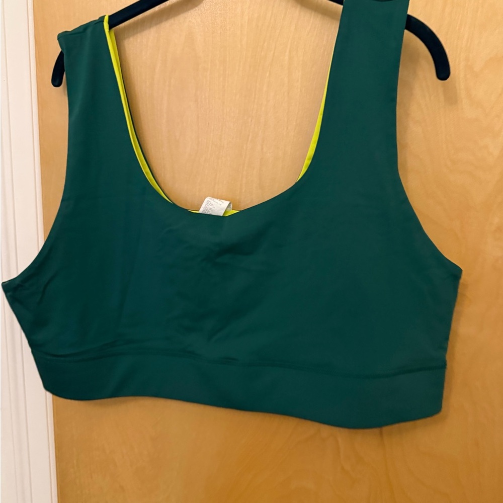 Fabletics Teal and Lime Sports Bra